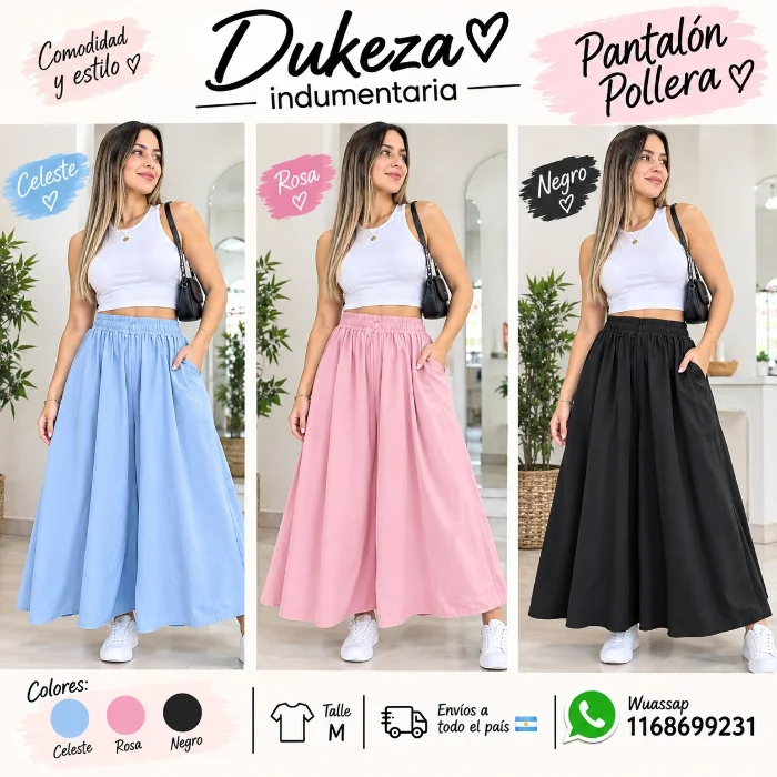 Pantalón Pollera con Bolsillo