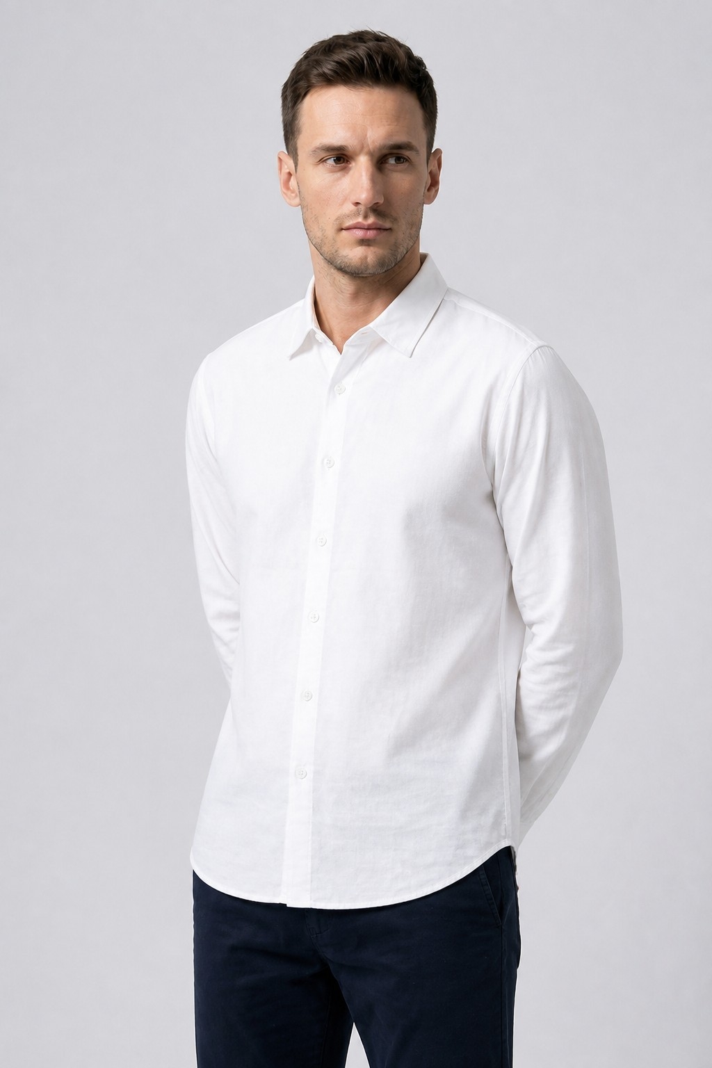 Camisa Lino Manga Larga - Imagen 2