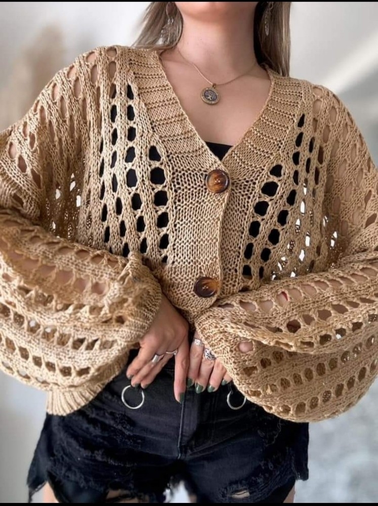Sacos Cardigan Calados Hilo Algodon - Imagen 2