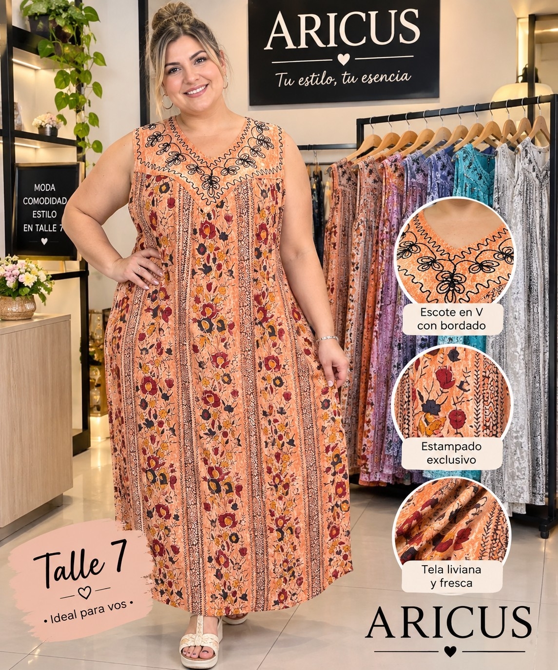 Vestido Indu Importado Especiales - Imagen 2