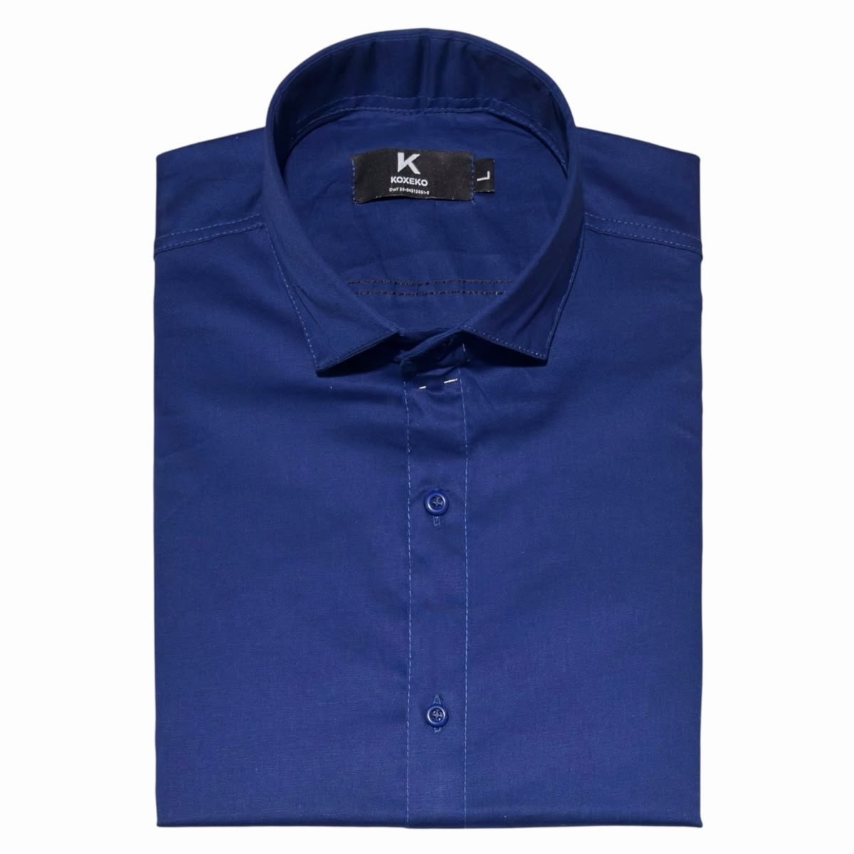 Camisa Liso Elastizado Slim Fit Manga Larga - Imagen 2