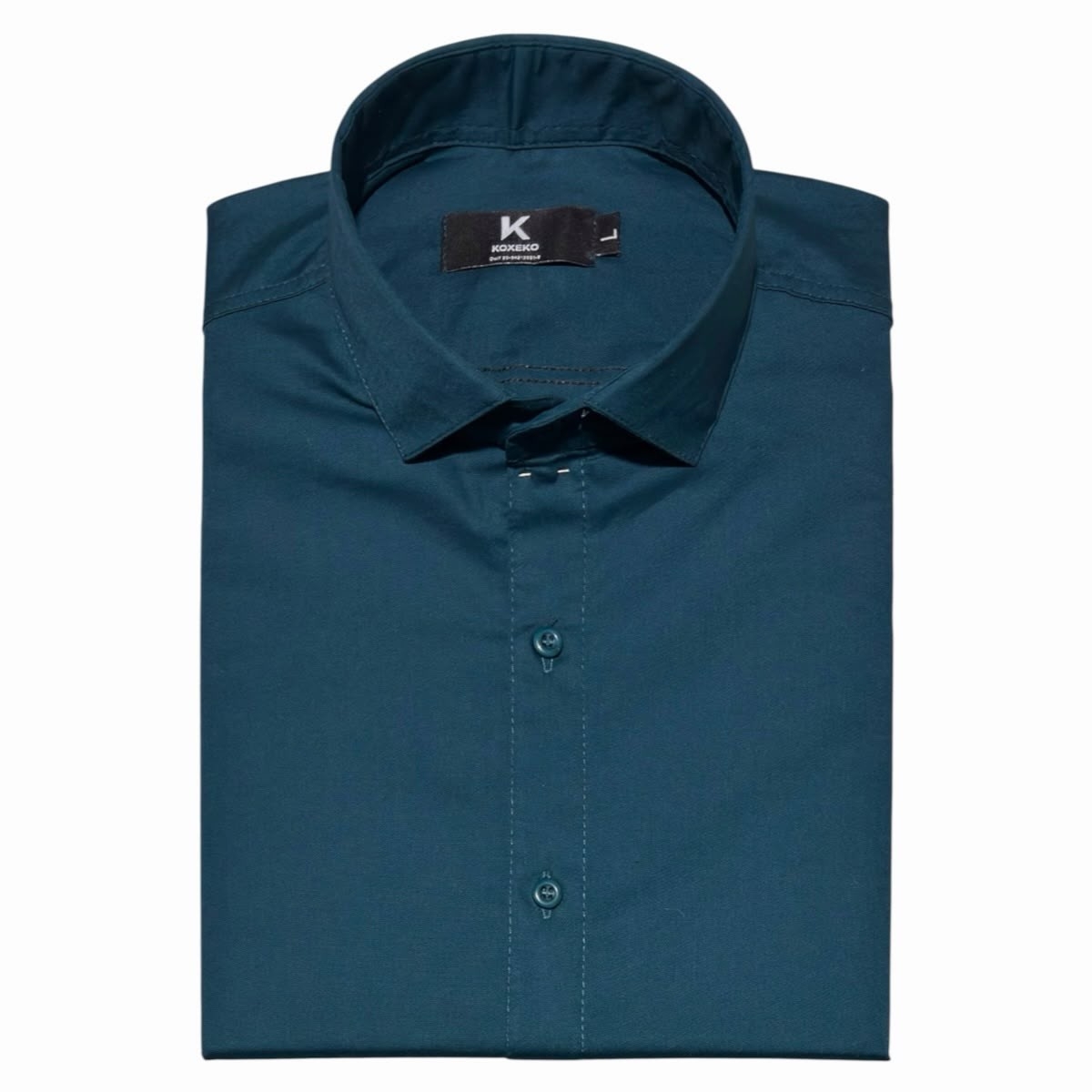 Camisa Liso Elastizado Slim Fit Manga Larga - Imagen 7