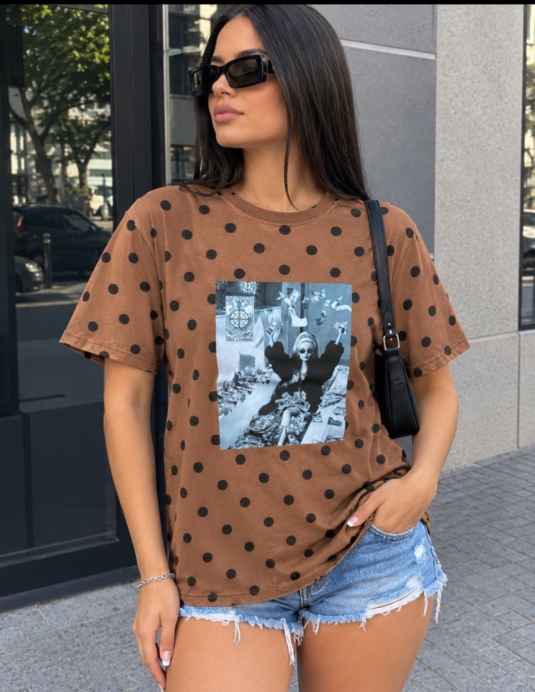 Remera con Lunar y Chicas Algodon Peinado - Imagen 2