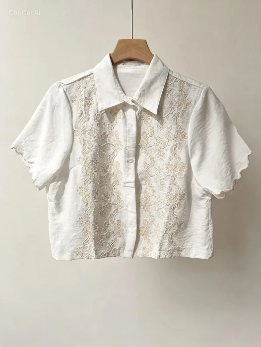 Camisa Manga  Bordado