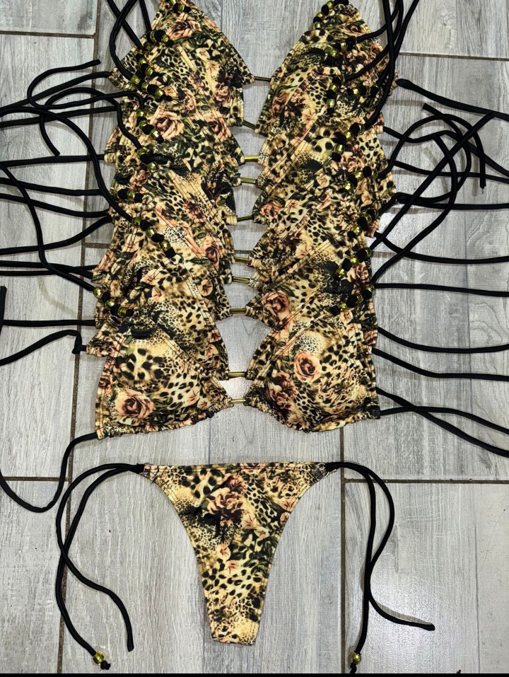 Bikini Triangulo Estampada Regulable - Imagen 2