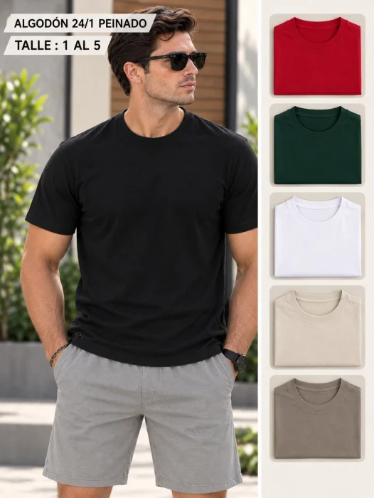 Remera Lisas Hombre