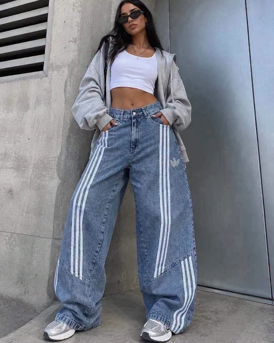 Wide Leg con Strass