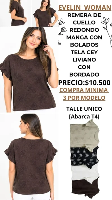 Remera con Volados en las Mangas