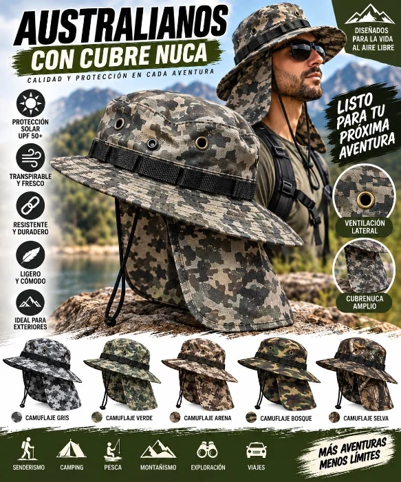 Australianos Camuflados con Cubre Nuca