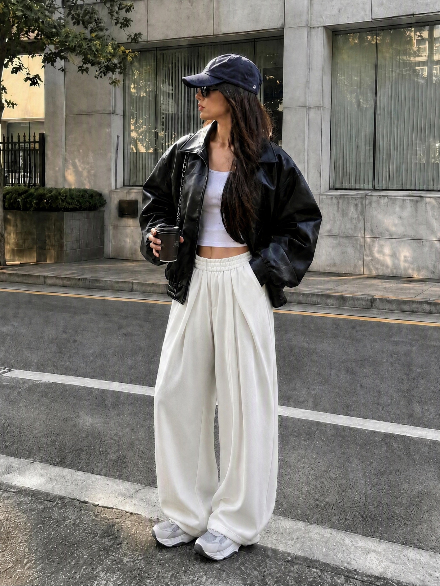 280_palazzo C/pinza-rustico C/lycra - Imagen 2