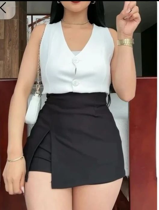 Short  Pollera Bengalina Lisa
