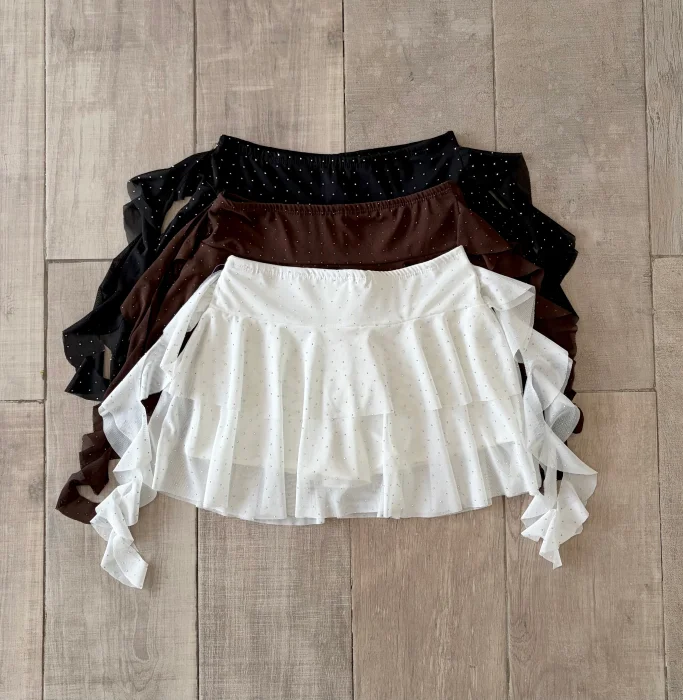 Short Pollera Tul Volados