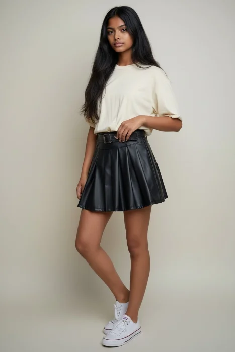 Short Pollera Ecocuero de Nena