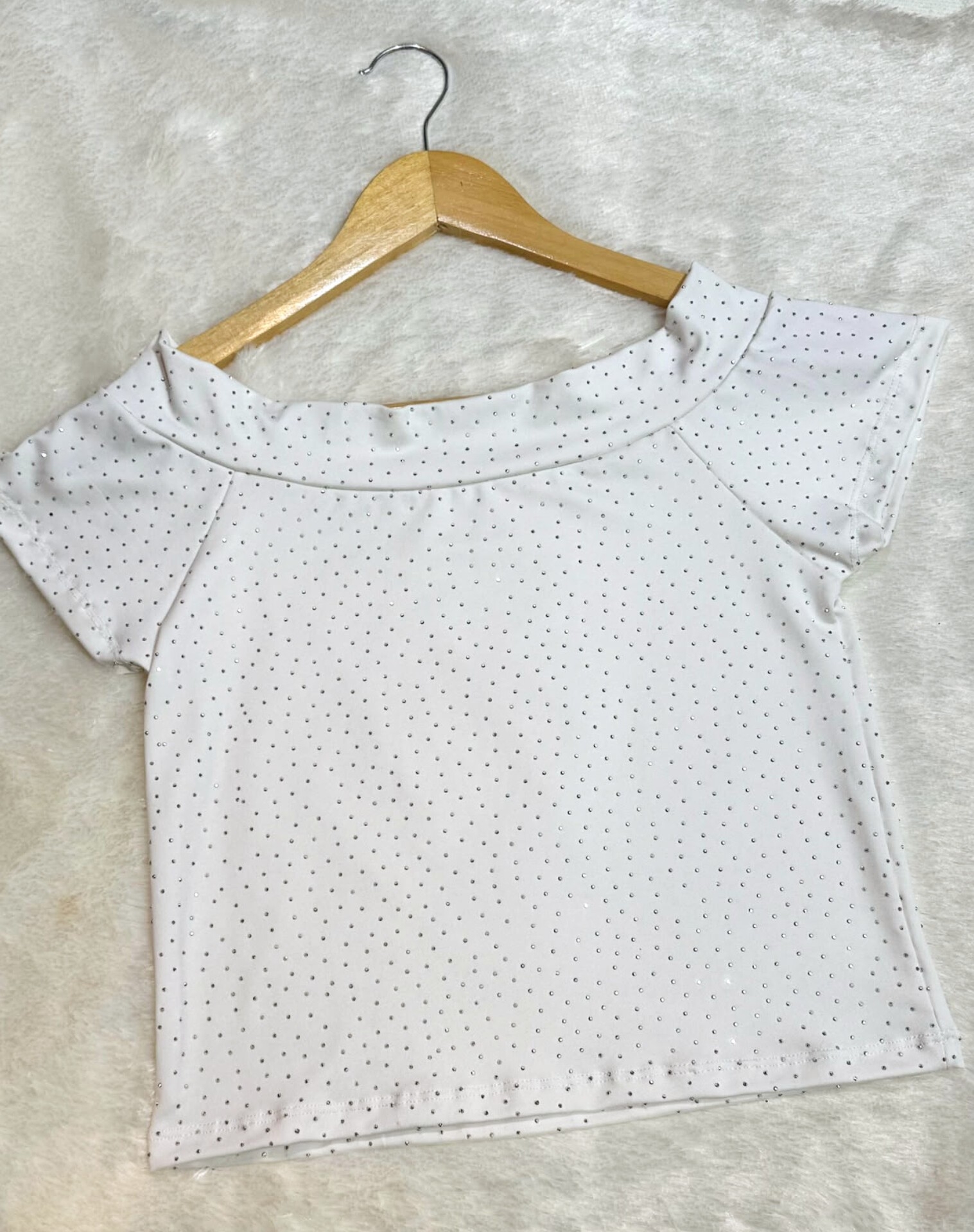 Remera Cuello Bote Brillos - Imagen 2
