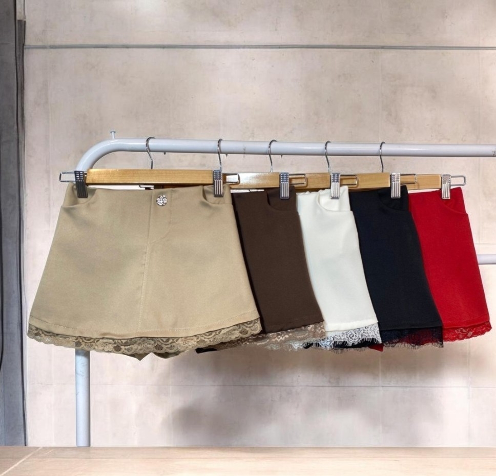 Short Pollera con Puntilla de Nena - Imagen 3
