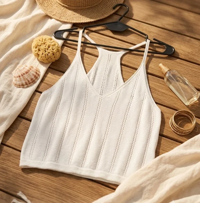 Musculosa Lisa en V