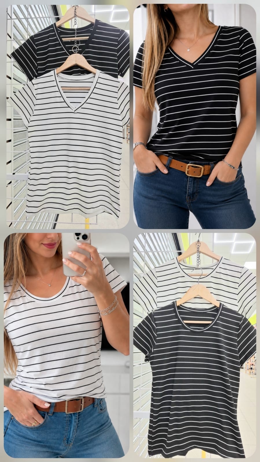 Remeras Rayadas X Talles - Modal Soft Hilo Color - Imagen 2