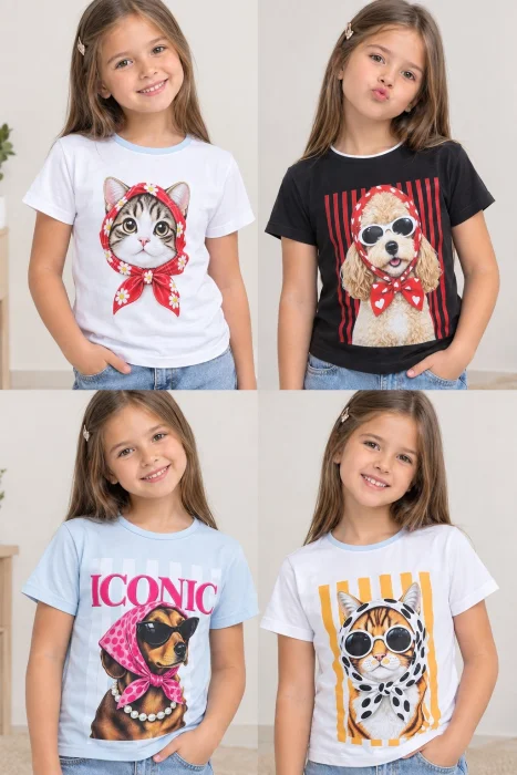 Remera Mascotas de Nena