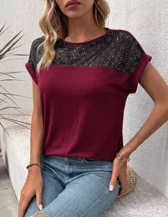 Remera Modal con Tul Lurex T/u Abarcan 4 y 5