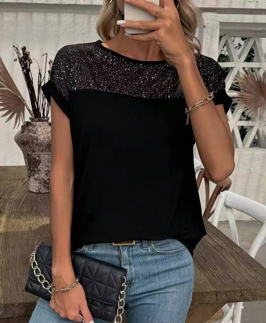 Remera Modal con Tul Lurex T/u Abarcan 4 y 5 - Imagen 2