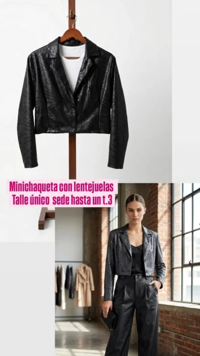 Mini Chaqueta Cuerina T. Unico