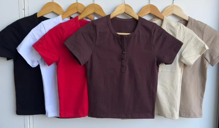 Remera Botón ( Algodón con Lycra)