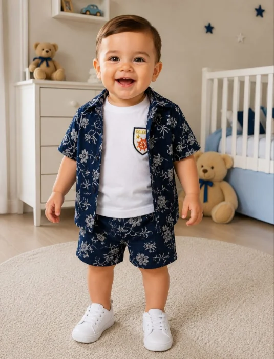 Conjunto Camisa + Remeras 3/piezas