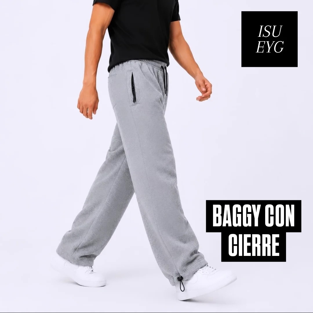 Pantalon Baggy con Cierre Rustico - Imagen 4