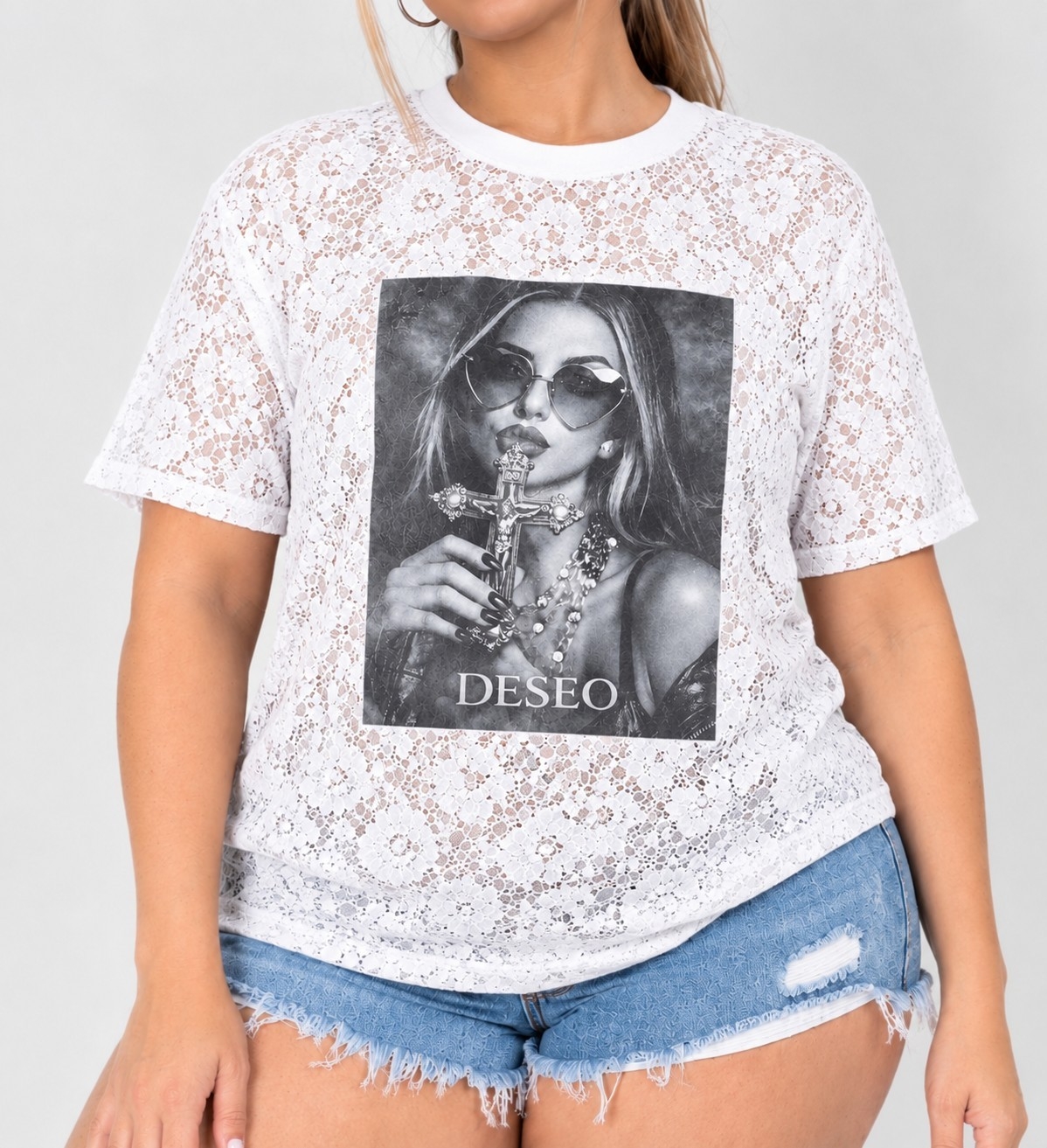 Remerone de Encaje con Estampado - Imagen 4