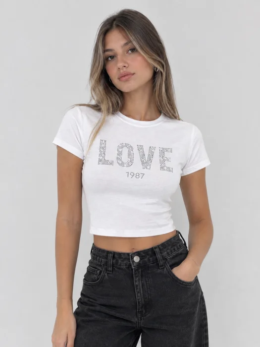 Remera Baby Tee Algodón con Lycra