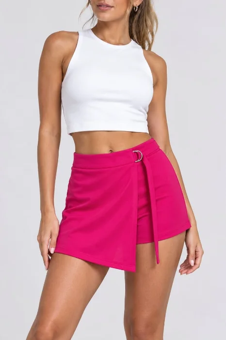 Short Pollera Skort Scuba Crep