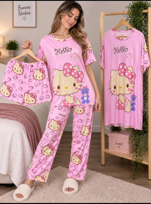 Conjunto Pijama 4 Piezas