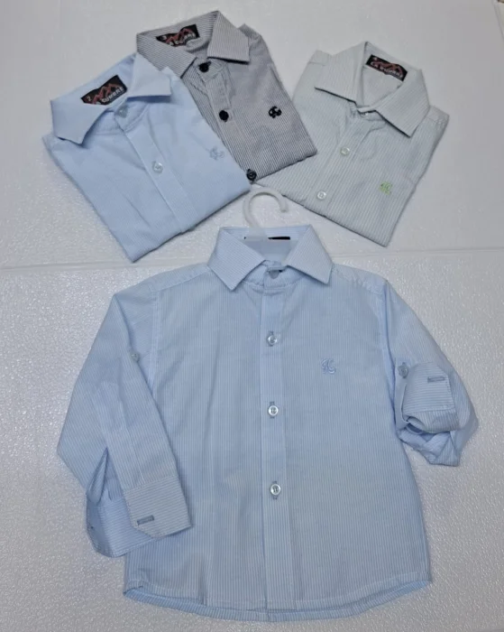 Camisas de Bebe M/l Rayado