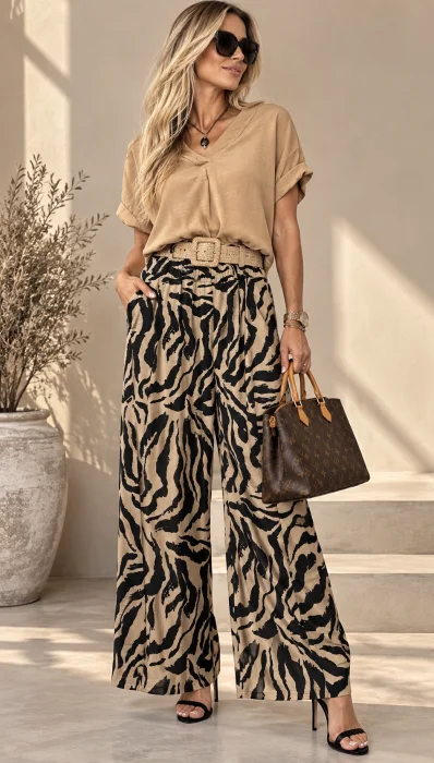 Conunto de Lino Poleera Pantalon y Blusa
