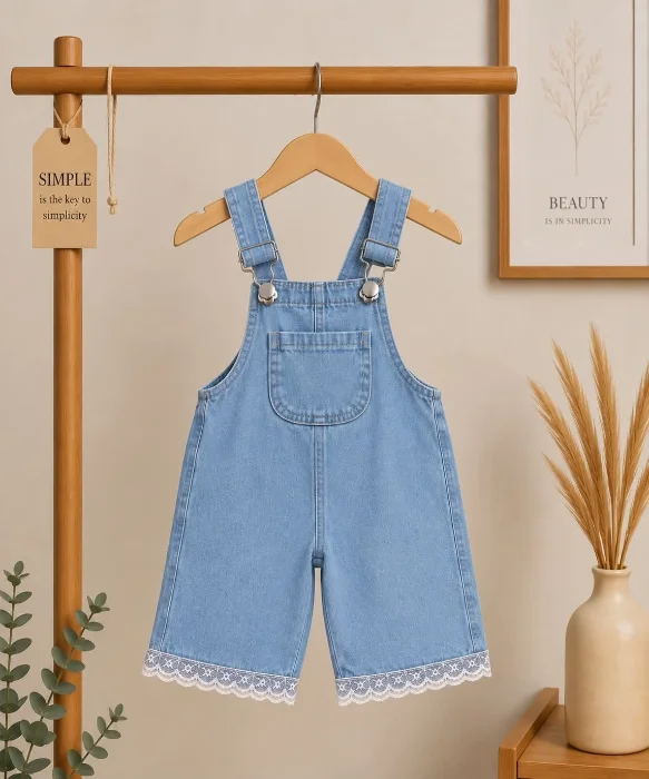 Jardinero Jeans Puntilla de 0 a 1 Año