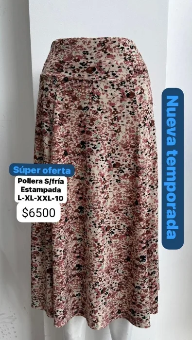 Pollera Seda Fría Estampada