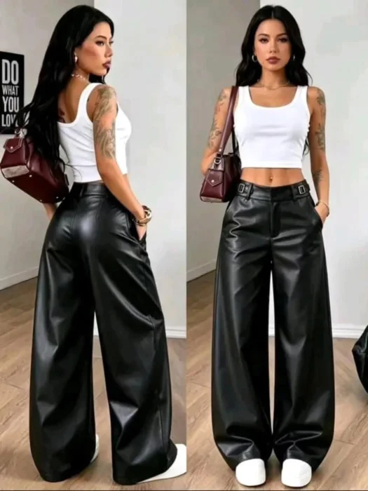 Pantalón Engomado Wide