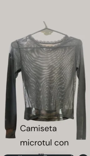 Camiseta Microtul con Puntilla