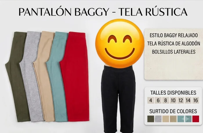 Pantalón Baggi Rústico  C/bolsillo