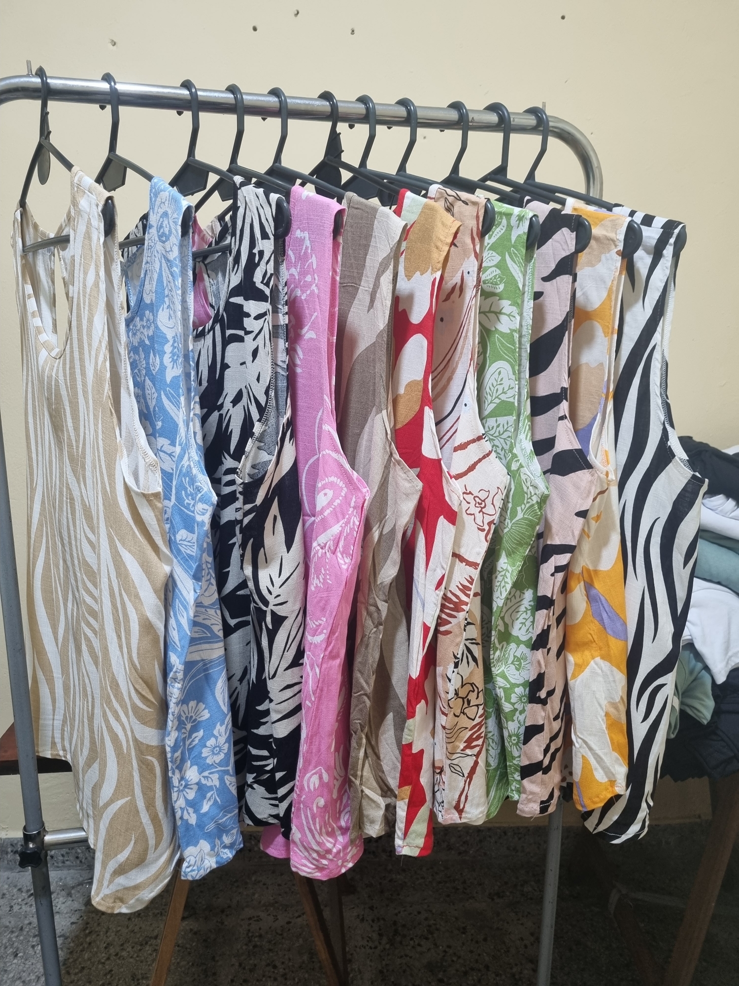 Musculosa de Lino Estampado con Espandex - Imagen 3