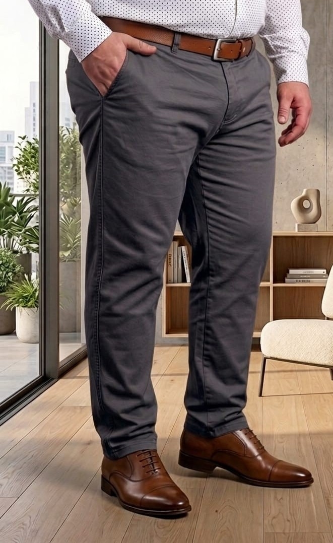 Pantalón Bolsillo Chino Recto Talles Especiales - Imagen 3