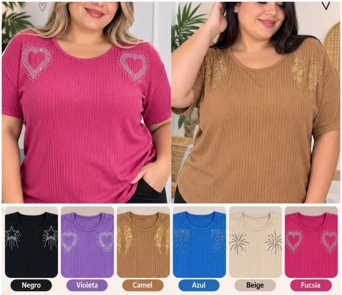 Remera Morley con Strass