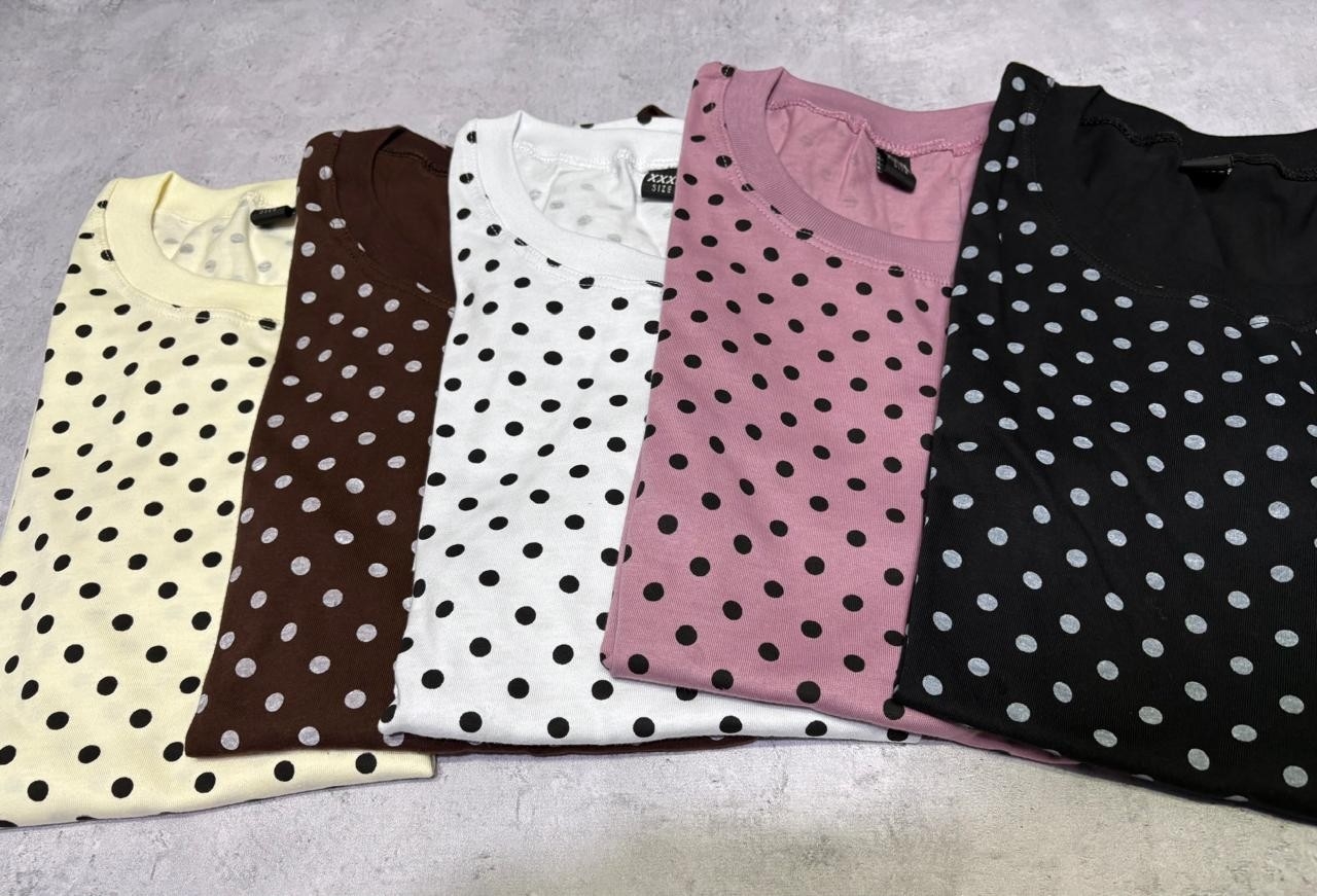Remera Algodón Peinado con Lunares. - Imagen 3
