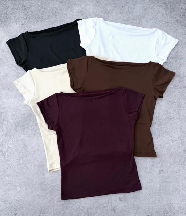 Remera Doble Tela Manga Corta