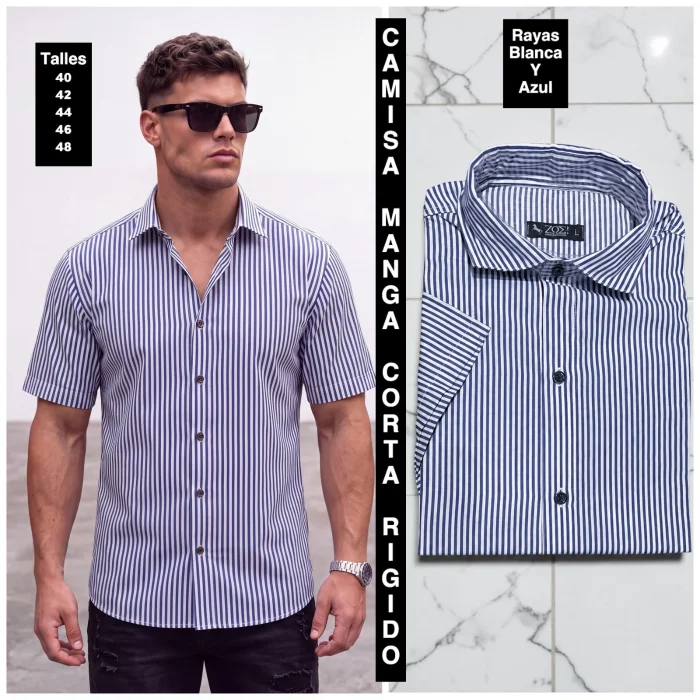 Camisas Manga Corta Estampadas y Rayadas