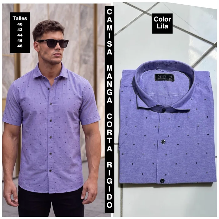 Camisa Manga Corta Estampadas y Rayadas