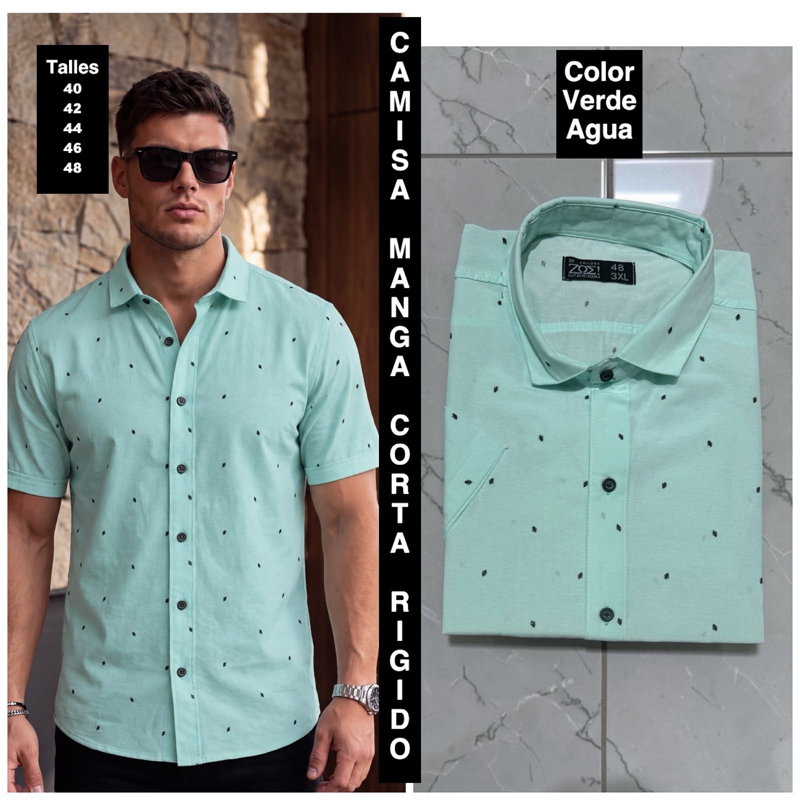 Camisa Manga Corta Estampadas y Rayadas - Imagen 5