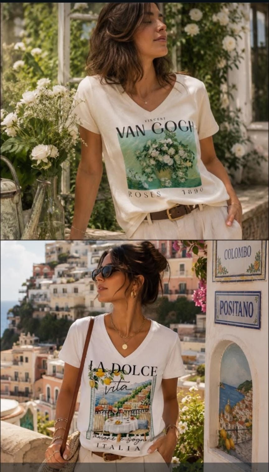 Remera Algodón Cuello V - Imagen 2