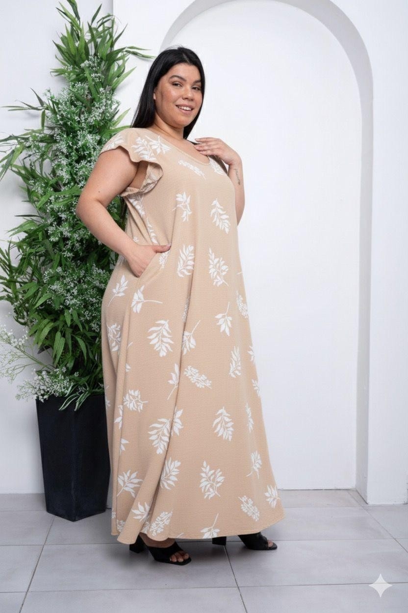 Vestido Largo Cey Hojas - Imagen 2