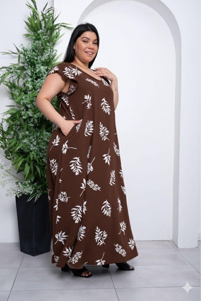 Vestido Largo Cey Hojas - Imagen 3